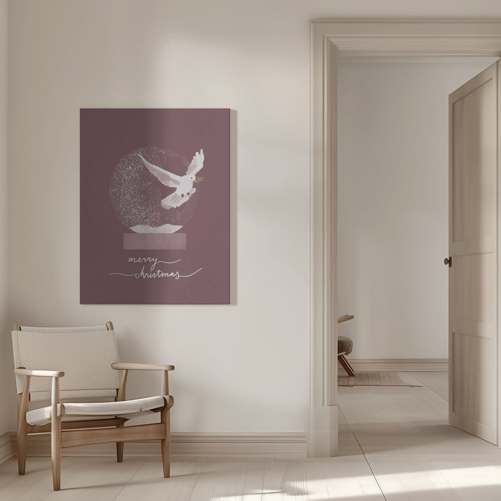 Wall art Snowglobe Dove Canvas Print