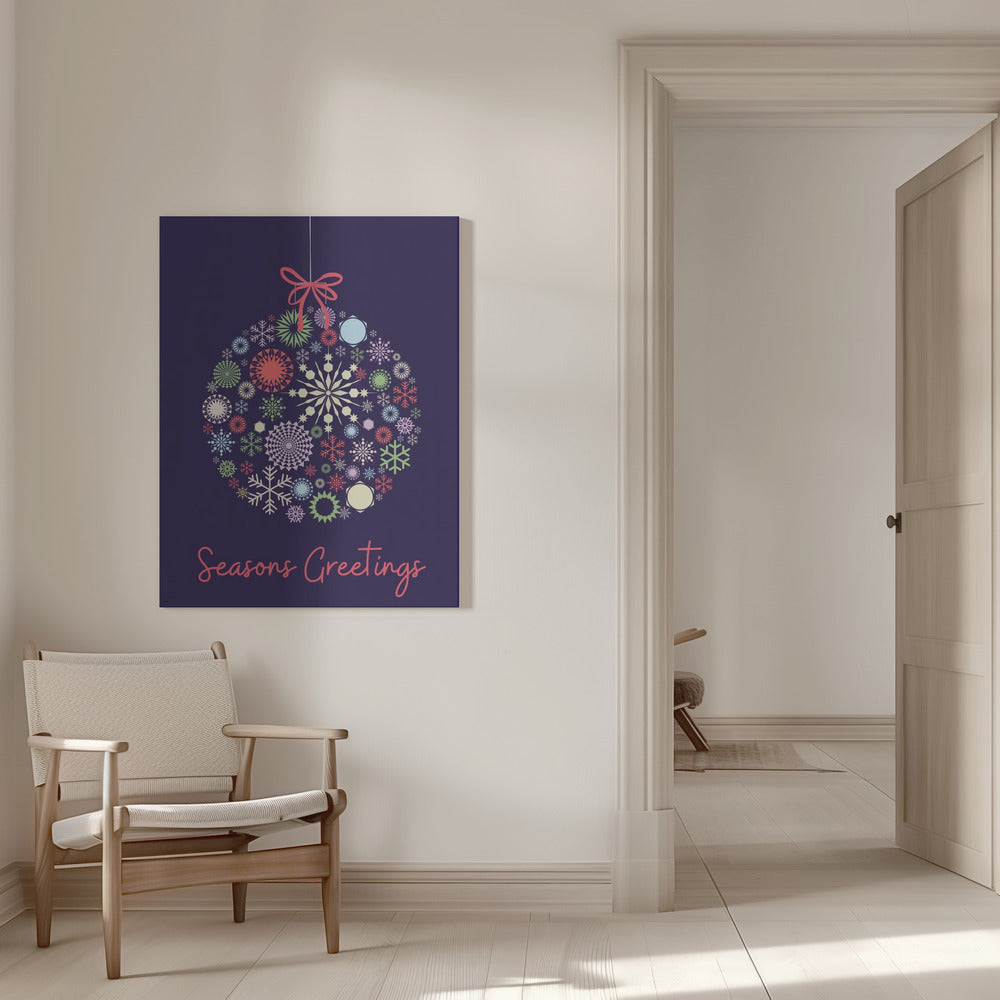 Wall art Snowflake ornament Canvas Print