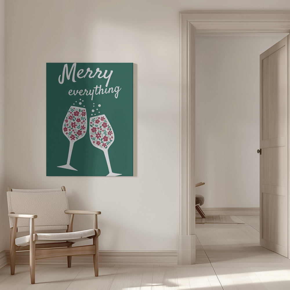 Wall art Merry Everything Canvas Print
