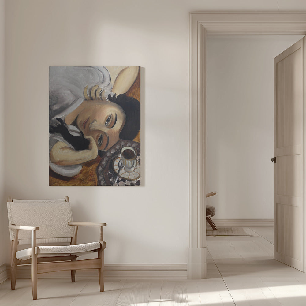 Wall art Lorette Con Una Tazza Di Caffe 1916