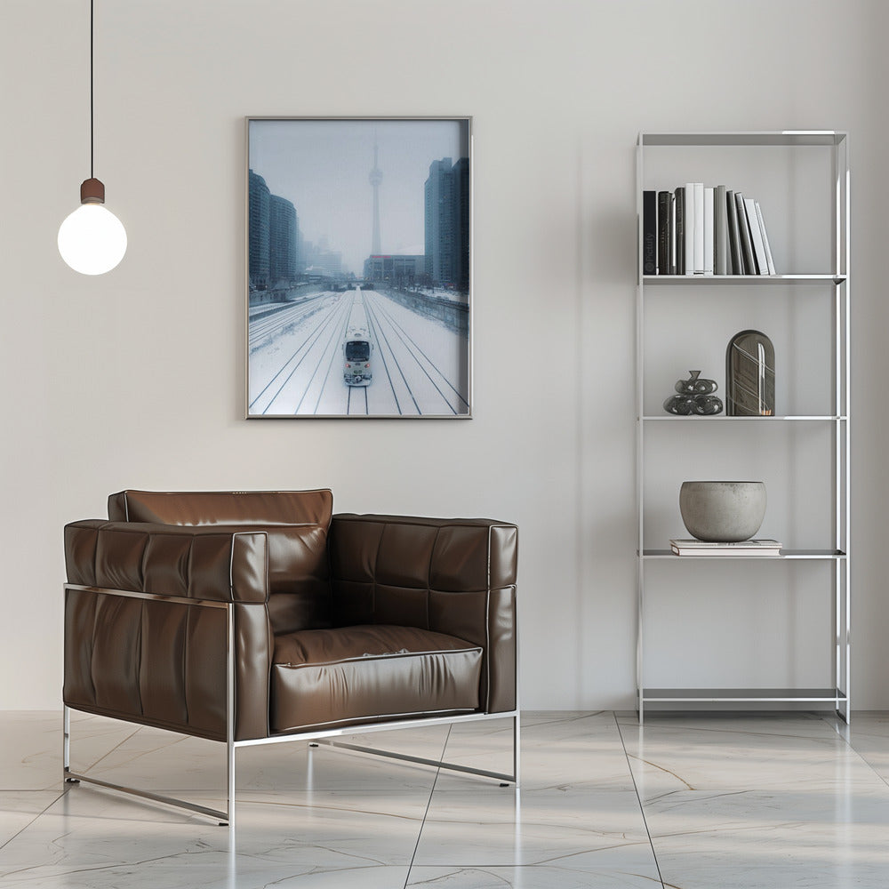 Wall art Train and Storm Canvas Print