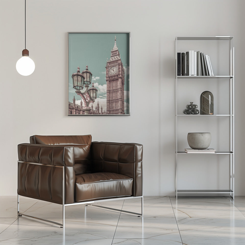 Wall art LONDON Elizabeth Tower | urban vintage style