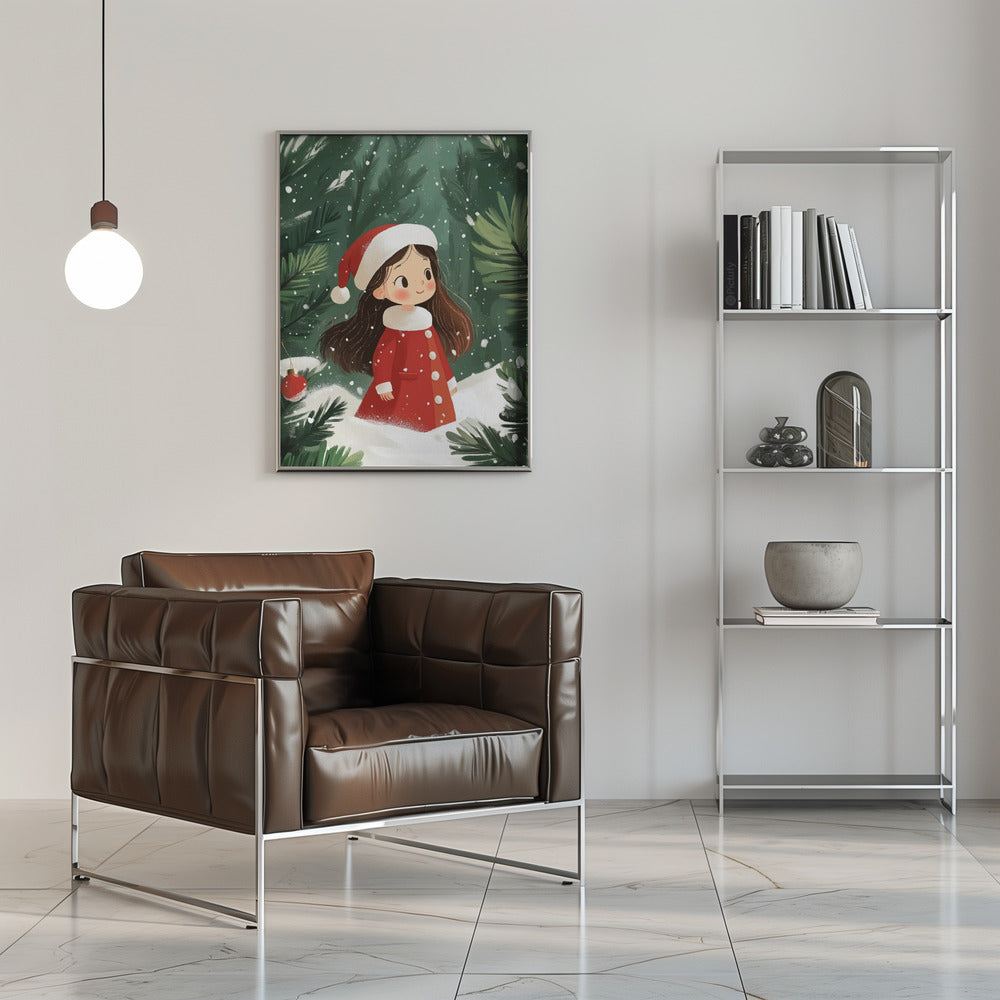 Wall art Christmas Girl Canvas Print