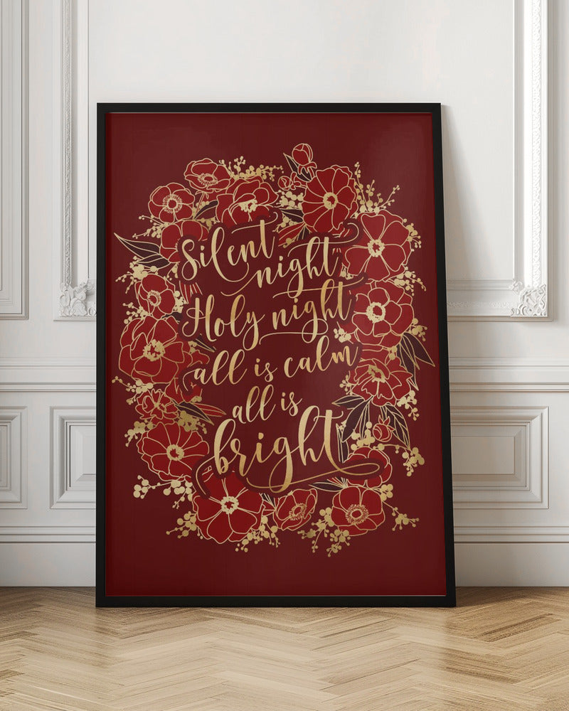 Wall art Silent night - red Canvas Print
