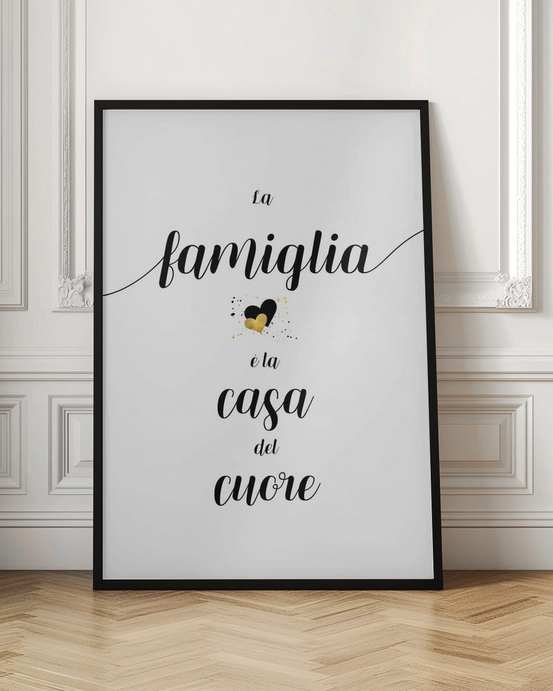Wall art The family is the home of the heart - Italian Canvas Print