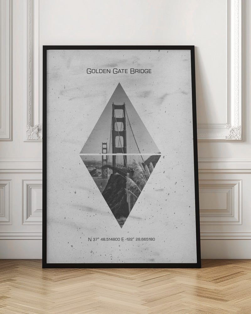 Wall art Coordinates SAN FRANCISCO Golden Gate Bridge
