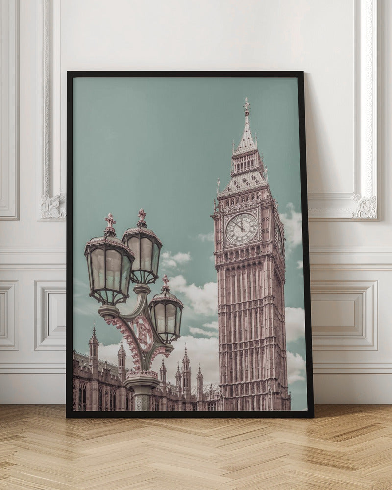 Wall art LONDON Elizabeth Tower | urban vintage style