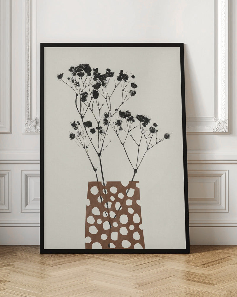 Wall art Gypsophila In a Brown Vase