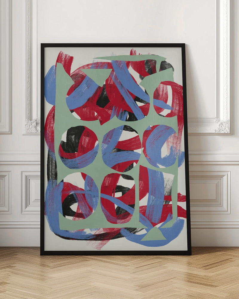 Wall art Dry directional strokes abstract 03