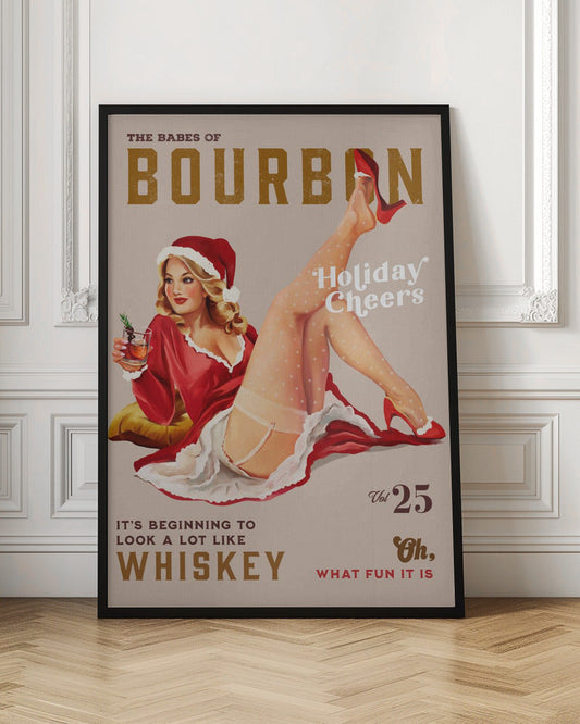 Wall art Babes of Bourbon Vol 25 Holiday Cheer Christmas Pinup