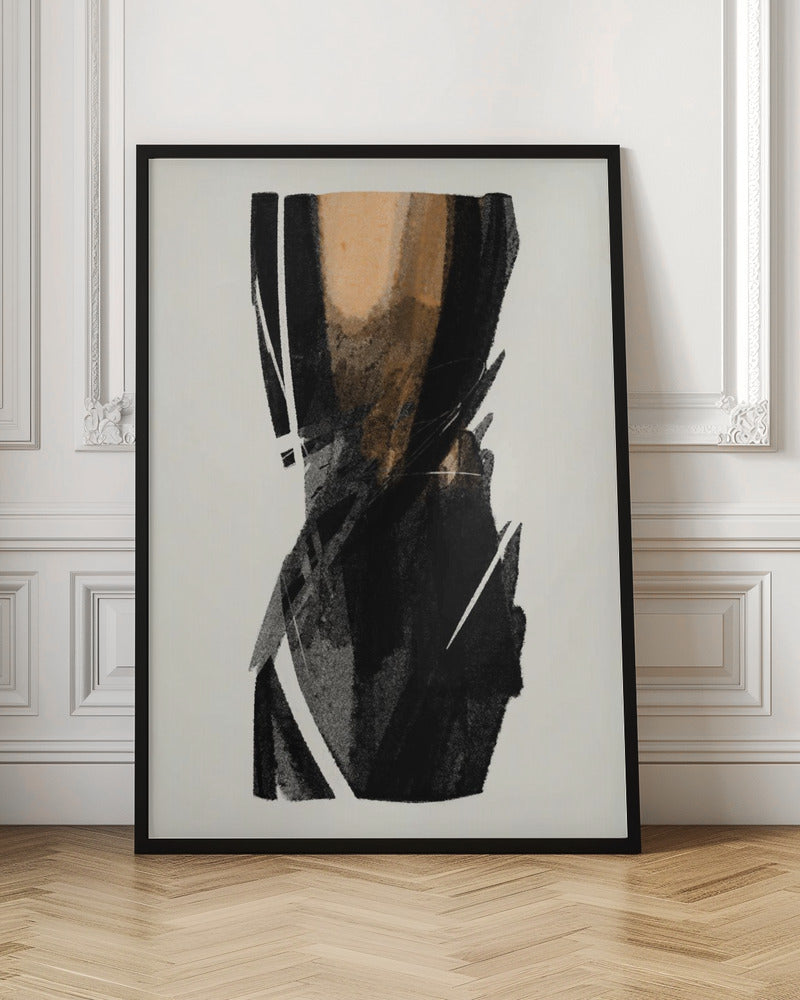 Wall art Black Figure On Neutral Background 3