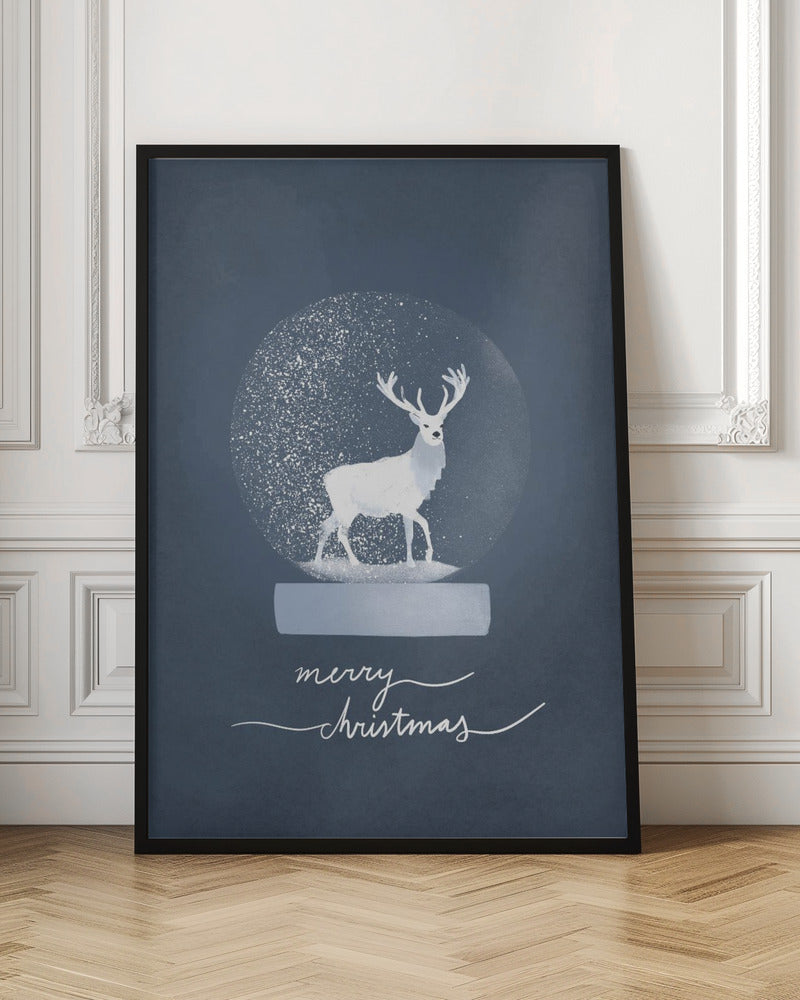 Wall Art Snowglobe Deer Canvas Print