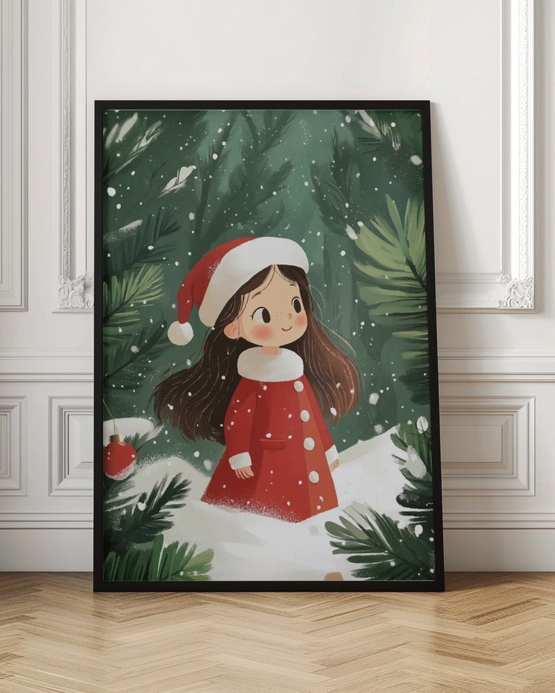 Wall art Christmas Girl Canvas Print