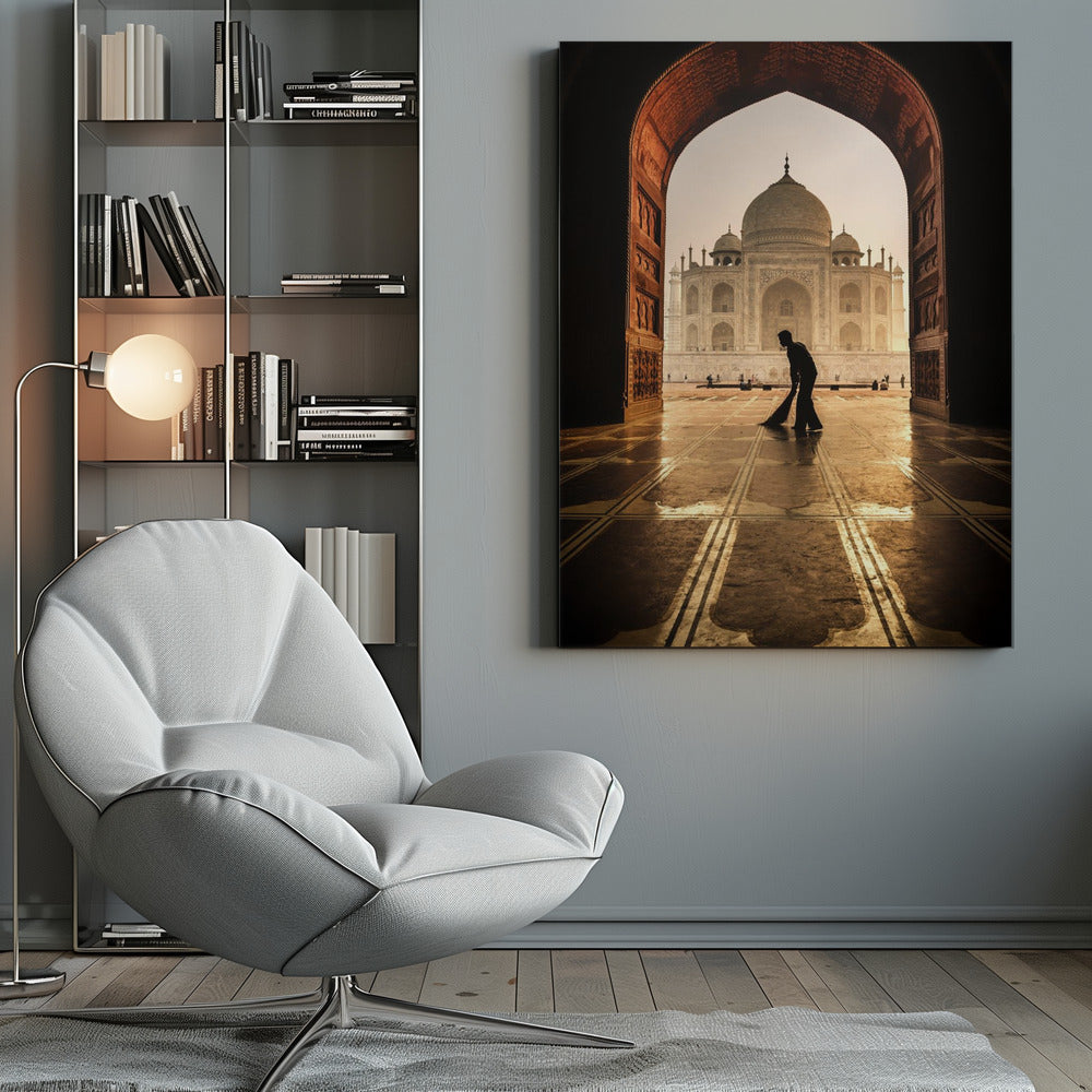 Wall art Taj Mahal cleaner