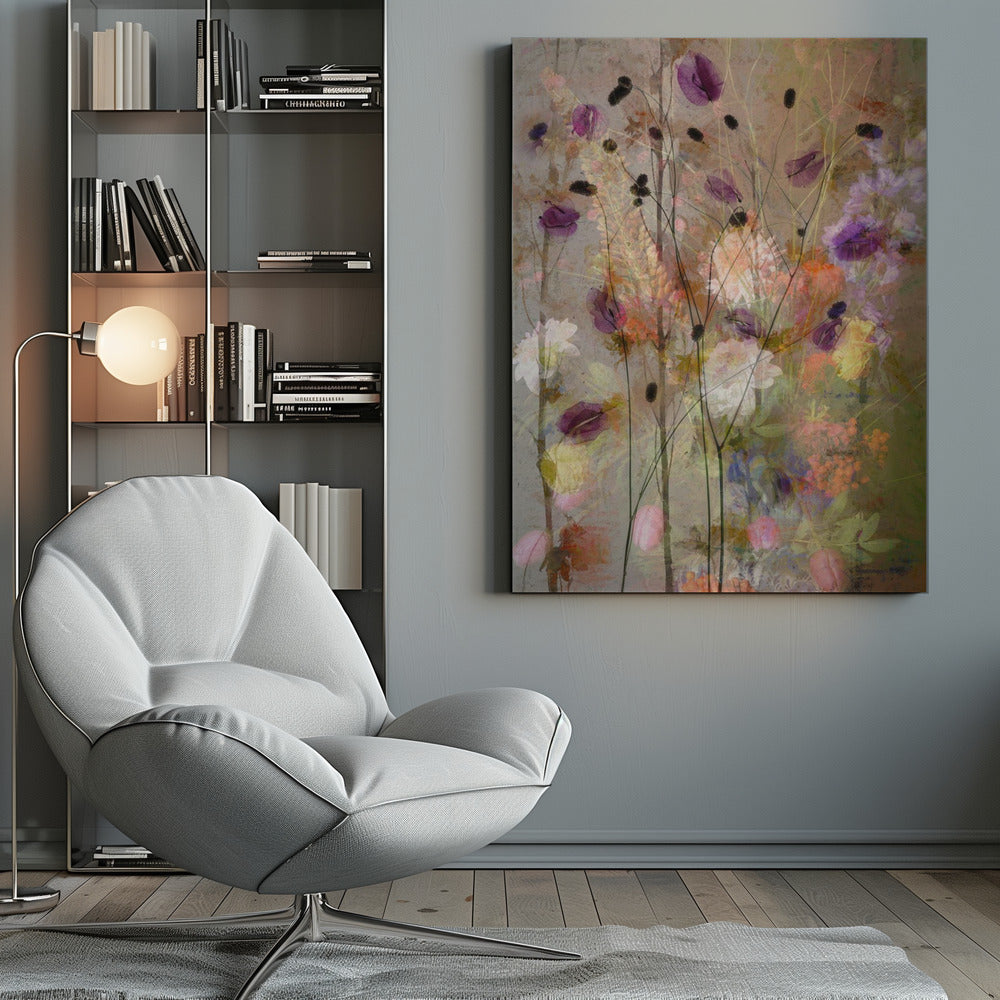 Wall art Painterly flowers