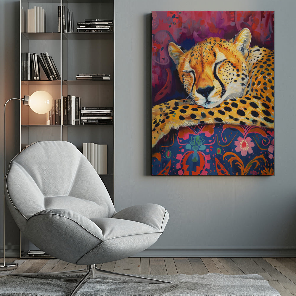 Wall art Resting Cheetah