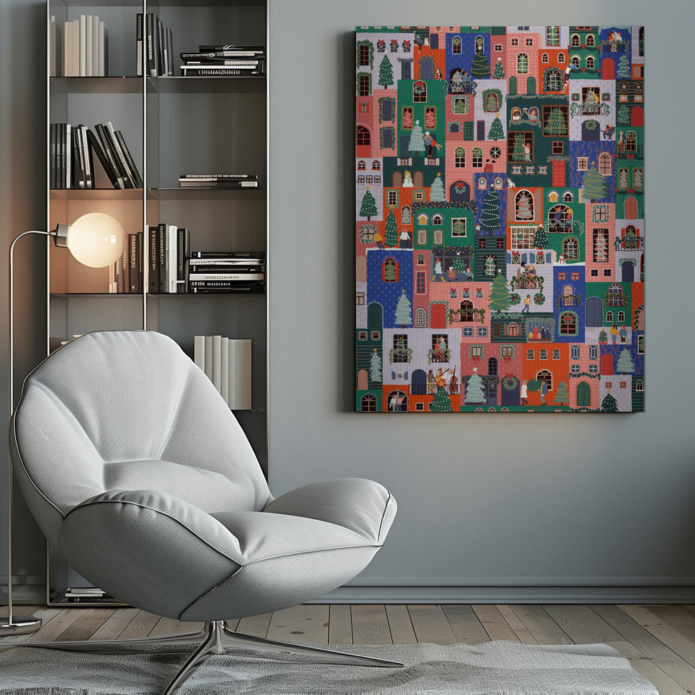 Wall art Holiday Houses Canvas Print