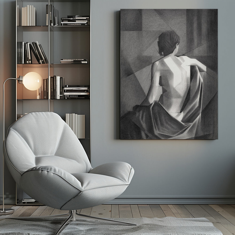 Wall art Study After Eugène Durieu &  #039;s Seated Female Nude - 20-08-21