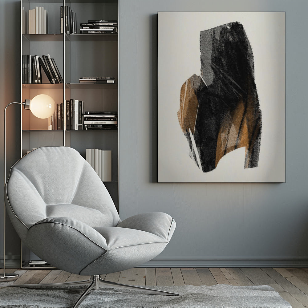 Wall art Black Figure On Neutral Background 4