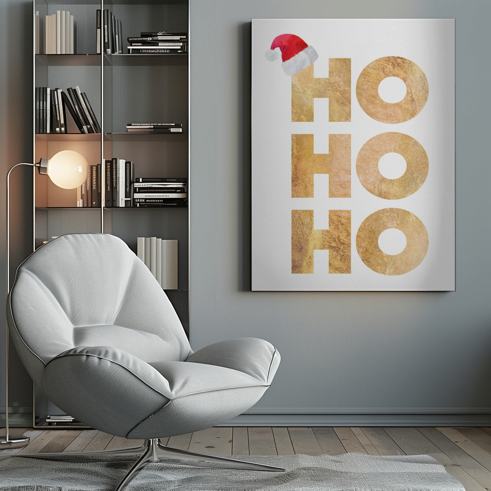 Wall art Hohoho typography Canvas Print