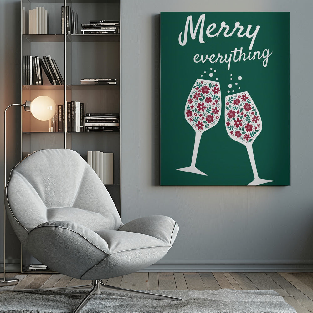 Wall art Merry Everything Canvas Print