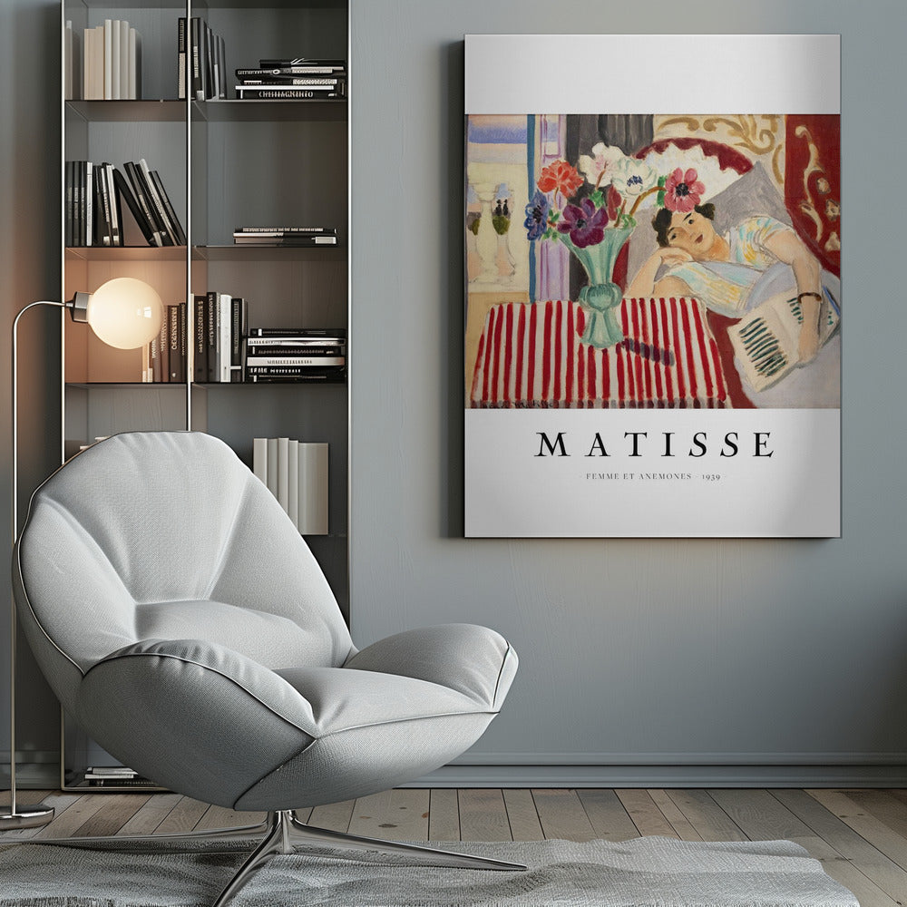 Wall art Femme Et Anémones