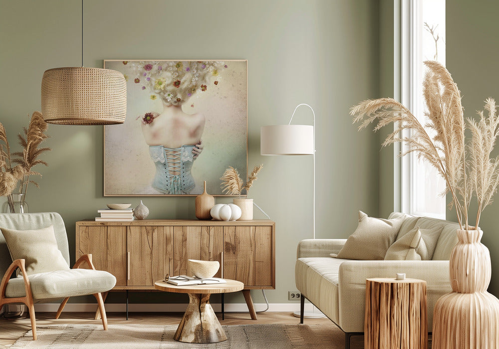 Wall art Girl of the flower garden