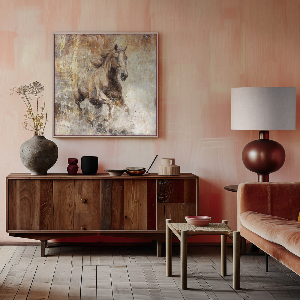 Wall art Horse Vintage Art Illustration 08