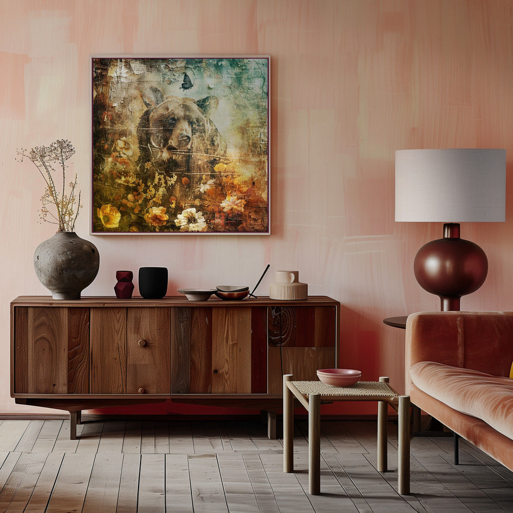 Wall art Floral Animals Vintage Art Illustration 06