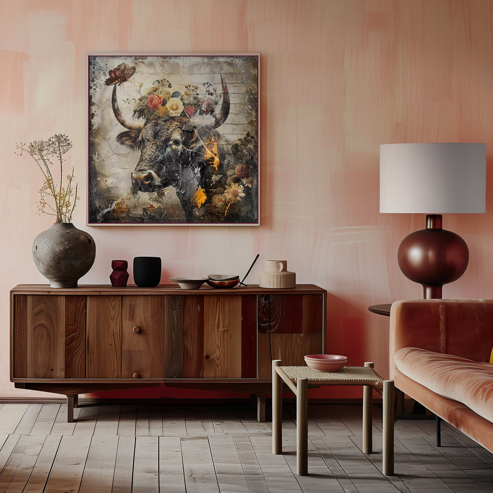 Wall art Floral Animals Vintage Art Illustration 09