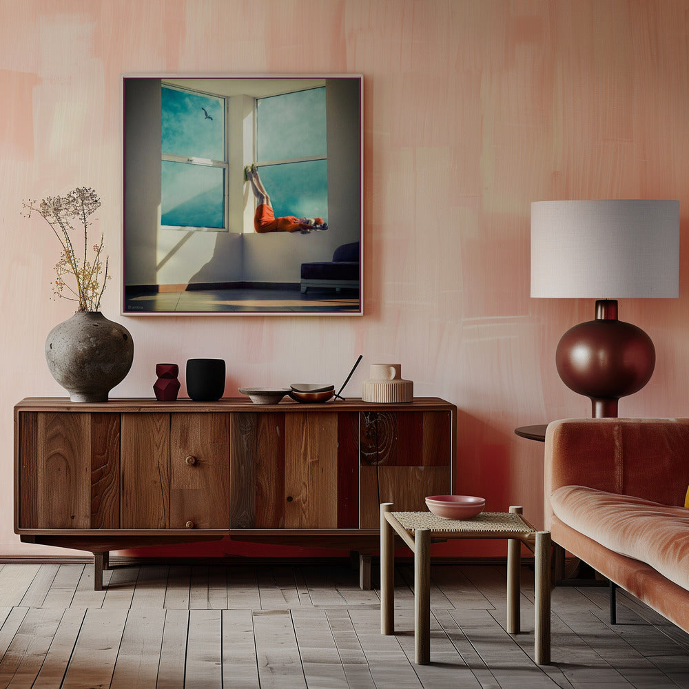 Wall art room with a view