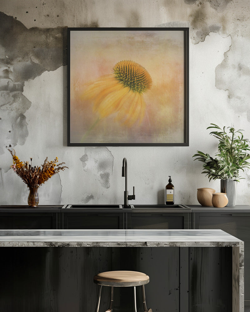 Wall Art Echinacea in Yellow