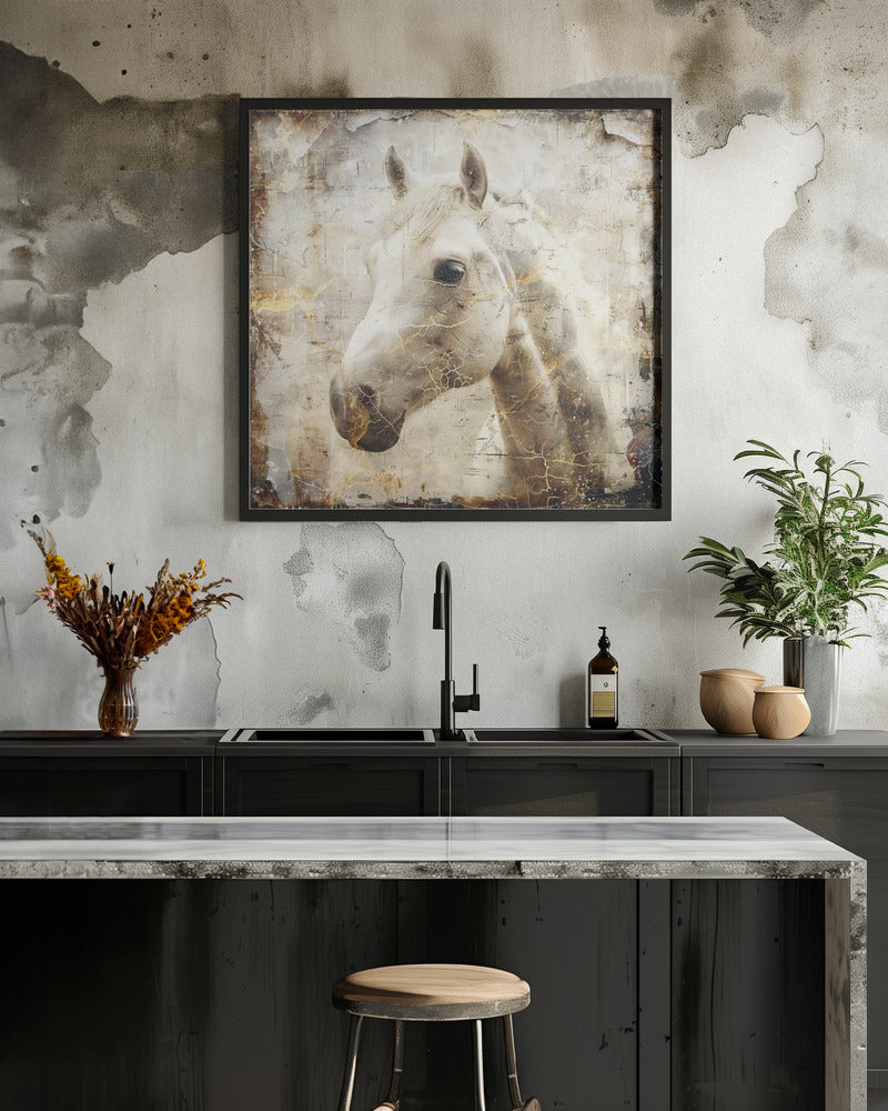 Wall art Horse Vintage Art Illustration 02