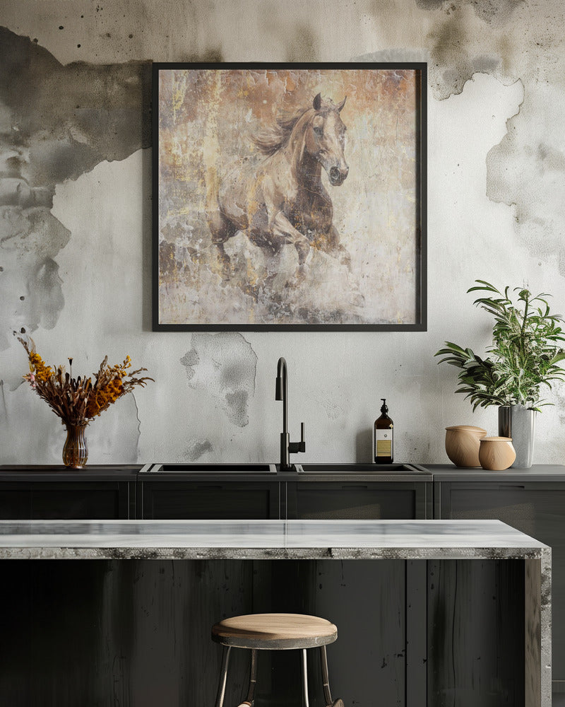 Wall art Horse Vintage Art Illustration 08