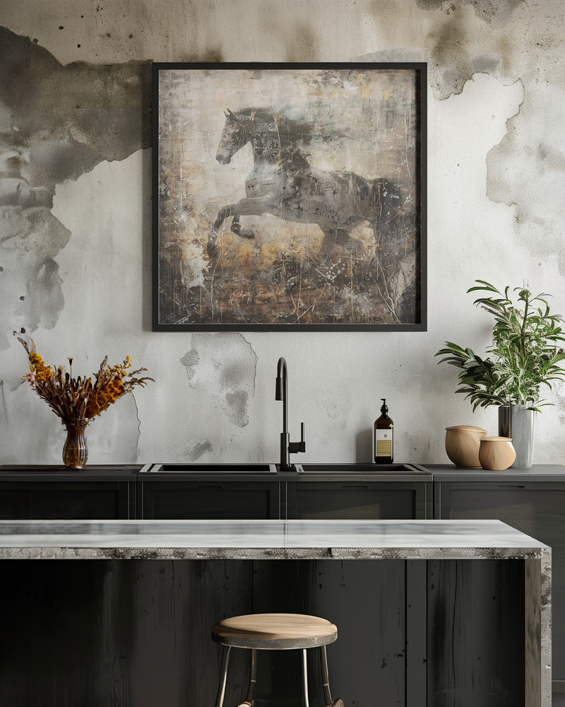 Wall art Horse Vintage Art Illustration 09