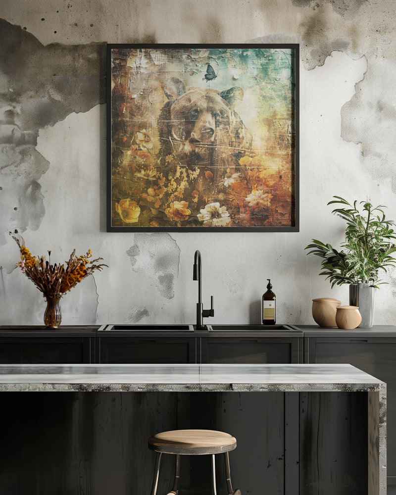 Wall art Floral Animals Vintage Art Illustration 06