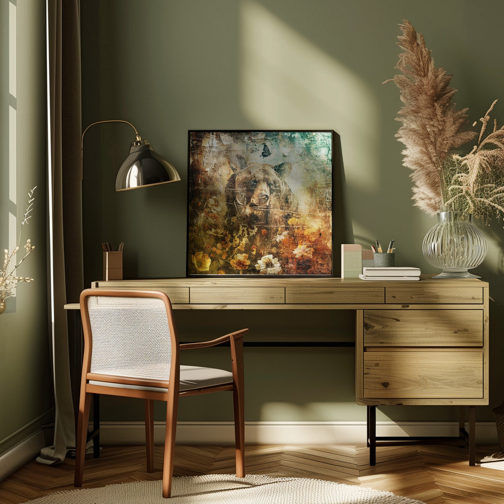 Wall art Floral Animals Vintage Art Illustration 06