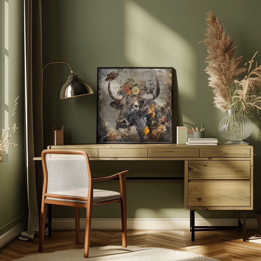 Wall art Floral Animals Vintage Art Illustration 09