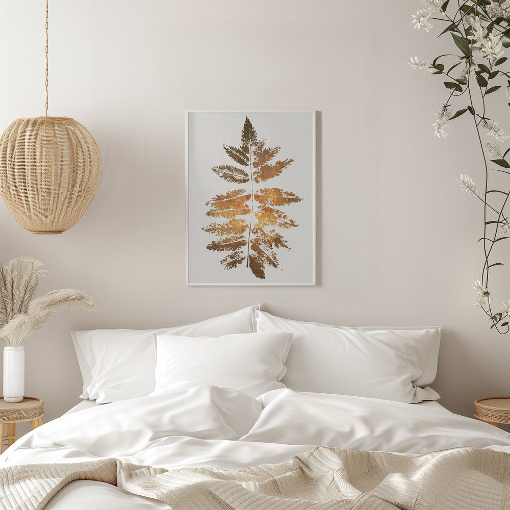 Wall art Oak Leaf Print (gold)