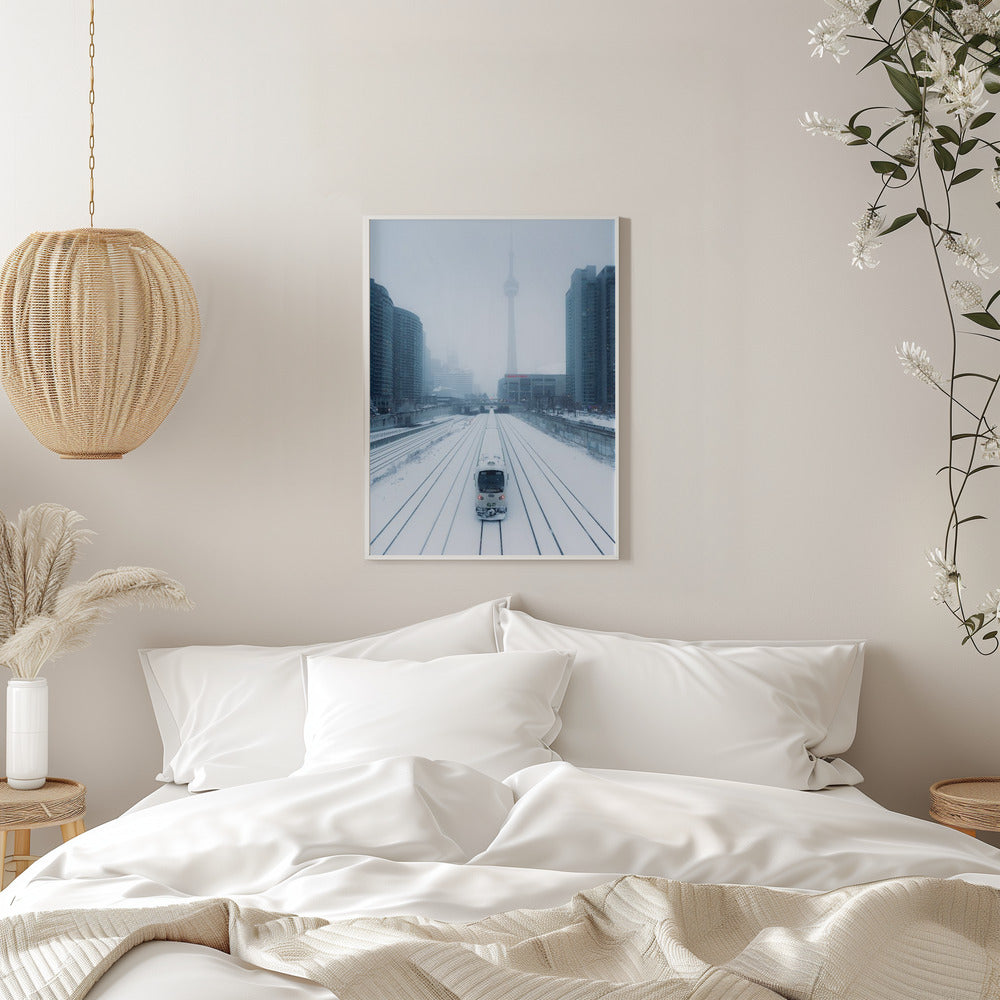 Wall art Train and Storm Canvas Print