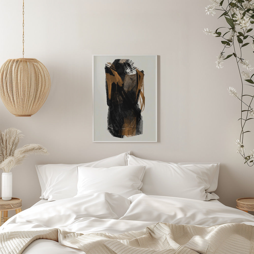 Wall art Black Figure On Neutral Background 1