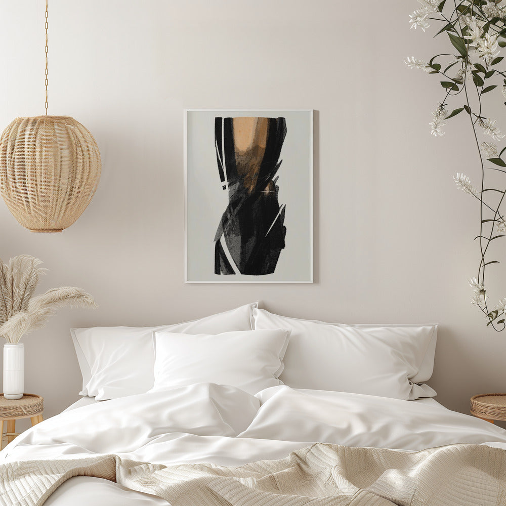 Wall art Black Figure On Neutral Background 3