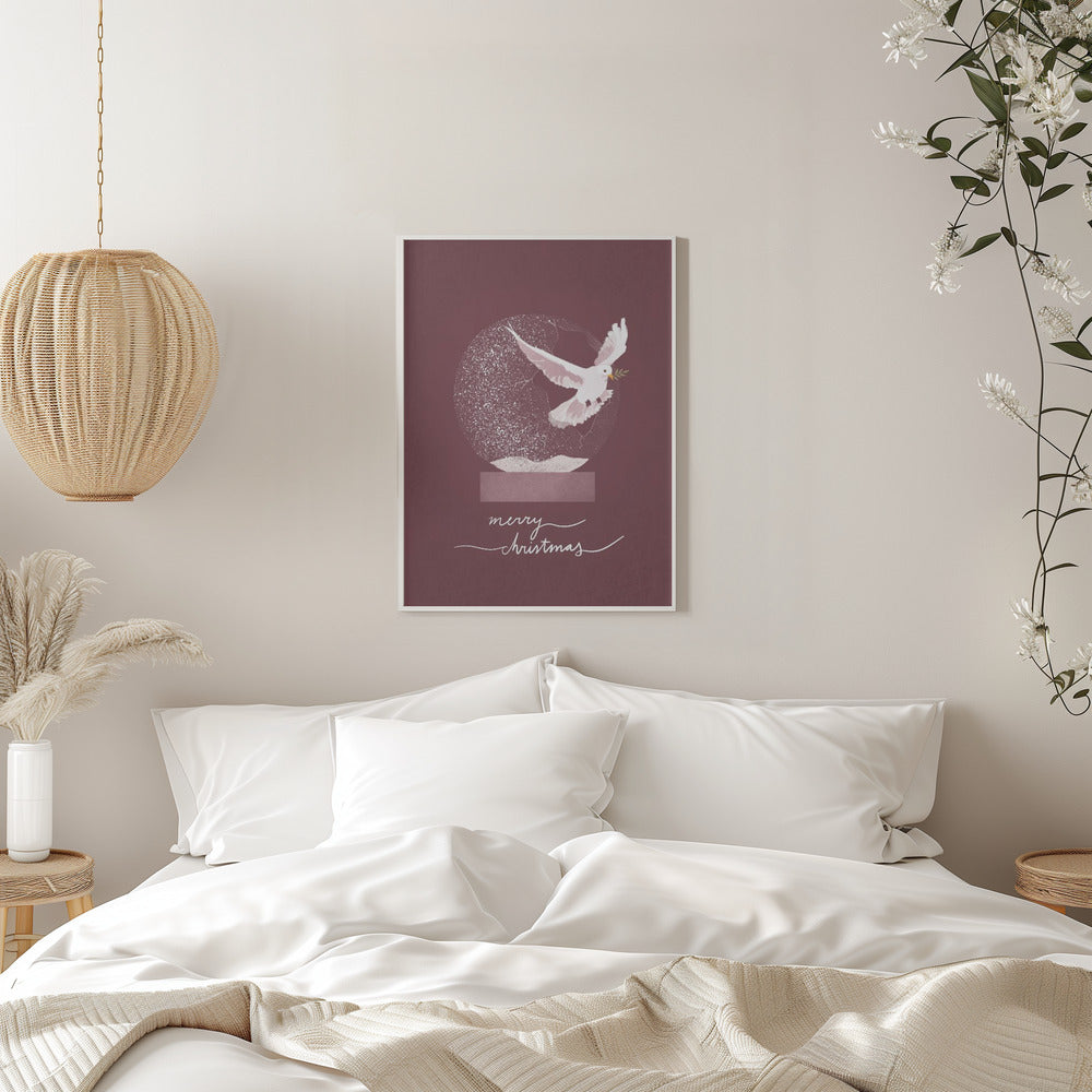 Wall art Snowglobe Dove Canvas Print