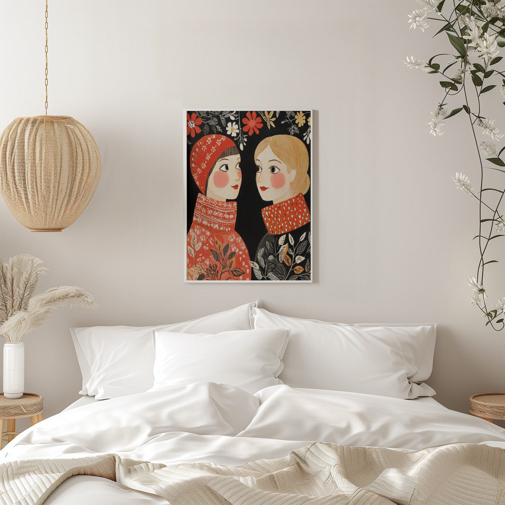 Wall art Vintage Style Mag Women Knittwear Canvas Print