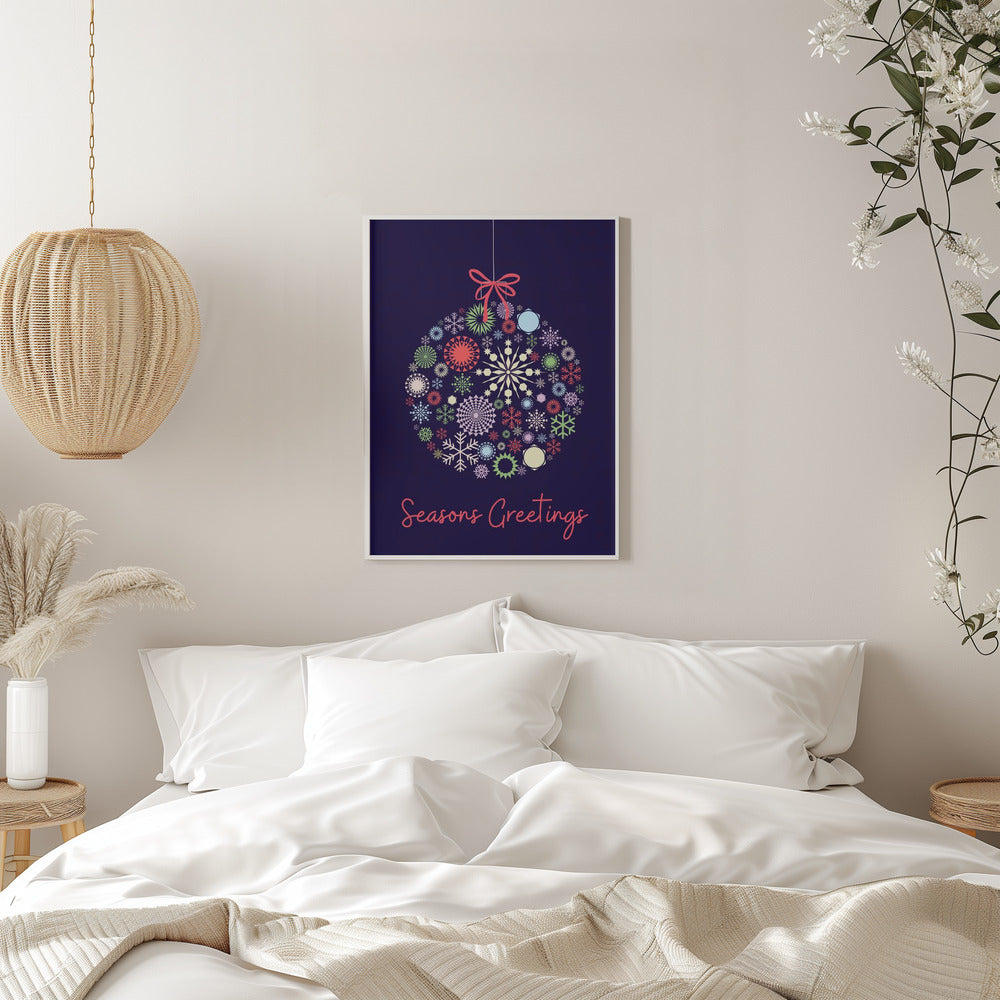 Wall art Snowflake ornament Canvas Print