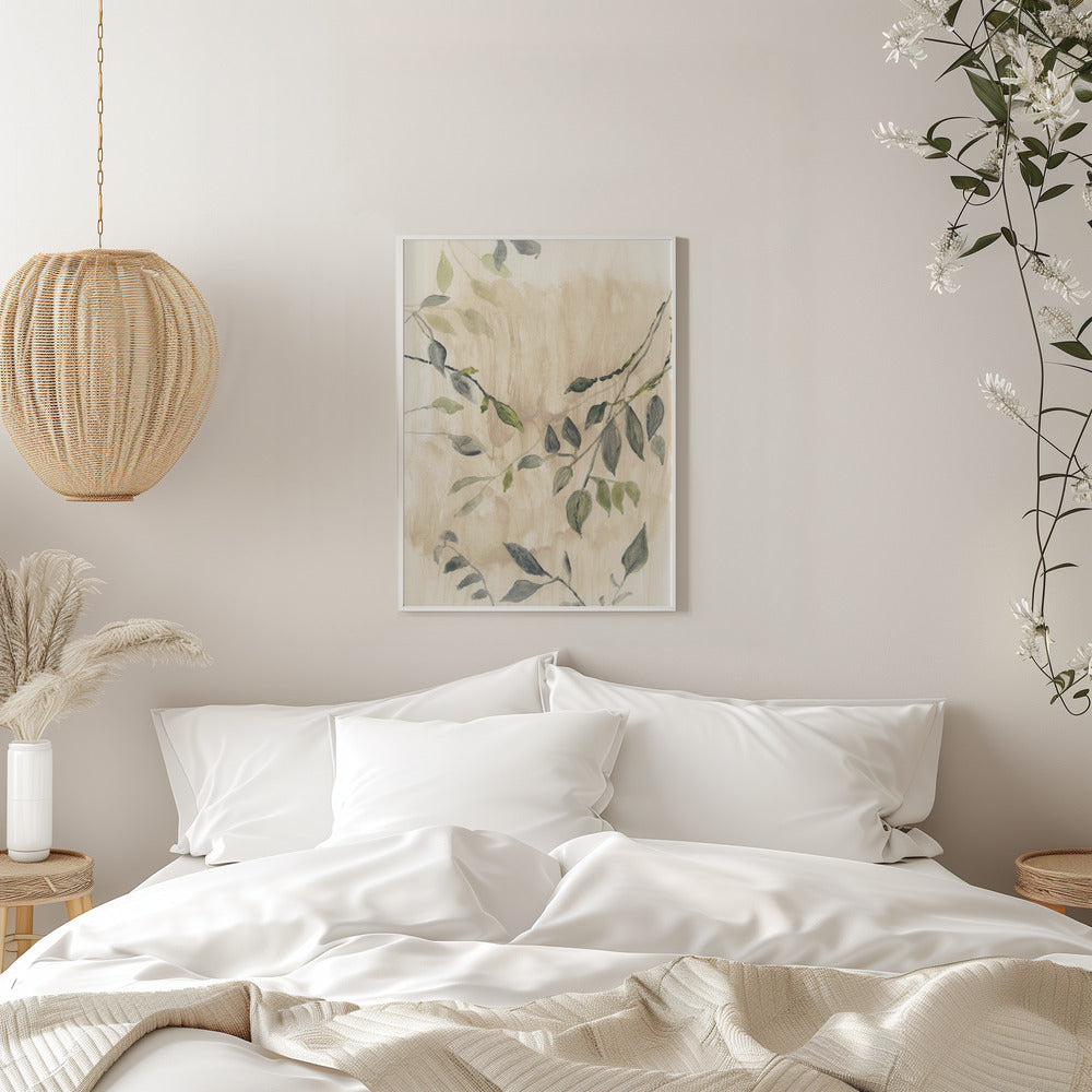 Wall art Colour Washed Leaves No1