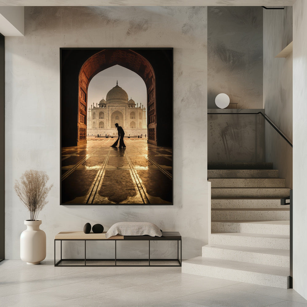 Wall art Taj Mahal cleaner