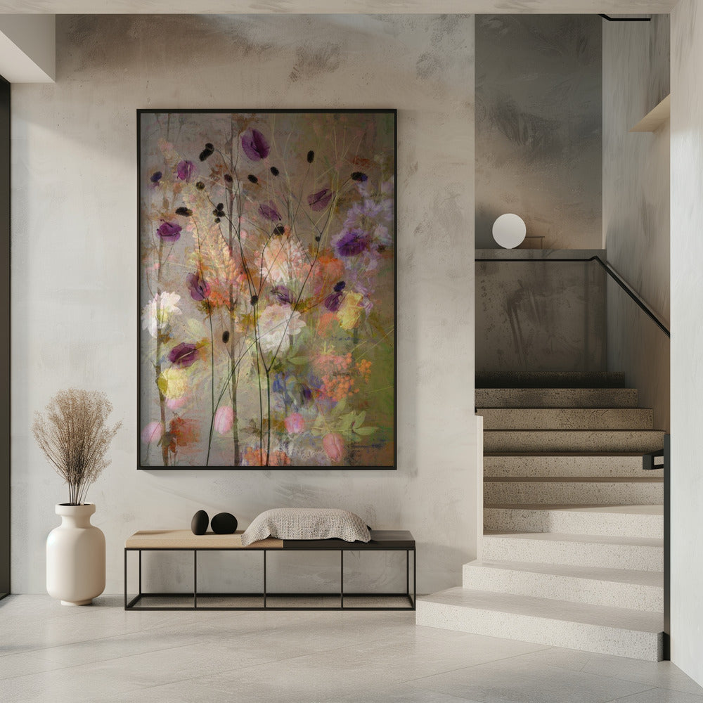 Wall art Painterly flowers