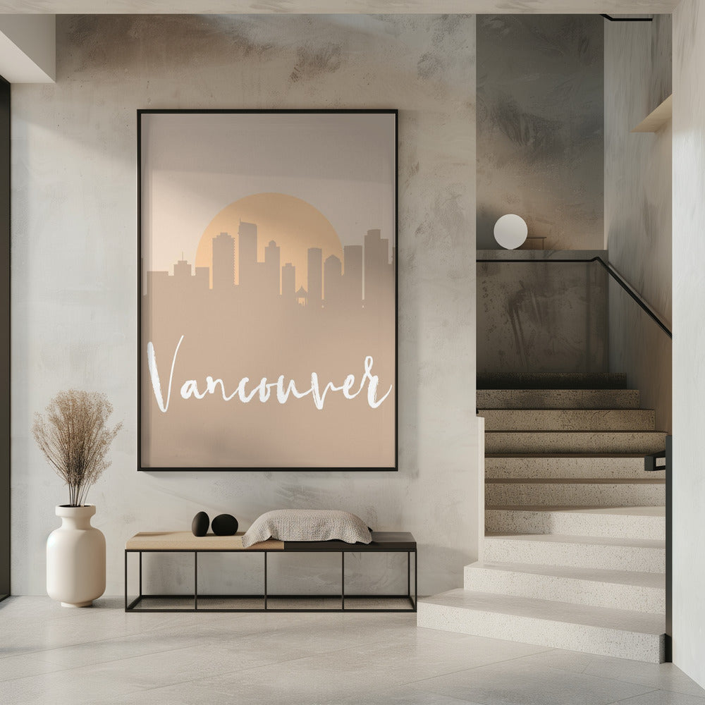Wall art Skyline Earth Tone 2 90