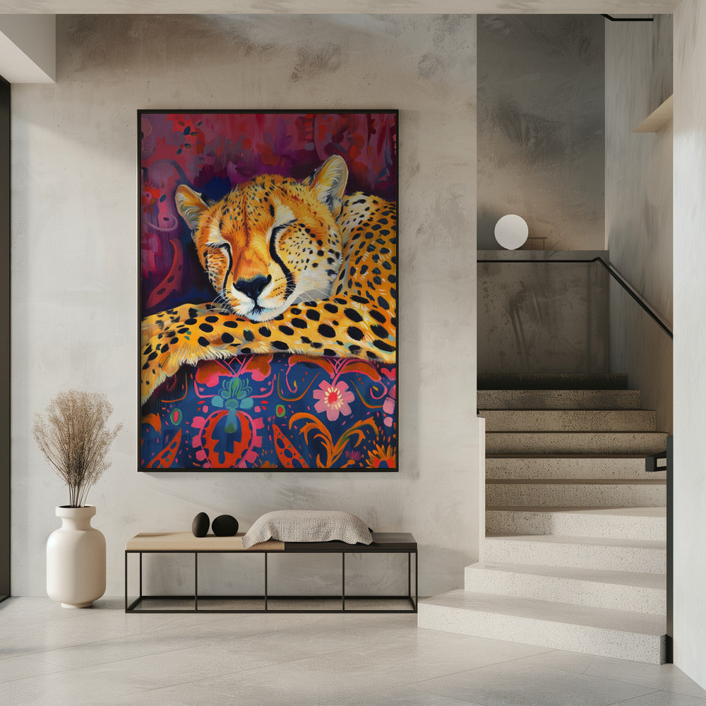 Wall art Resting Cheetah